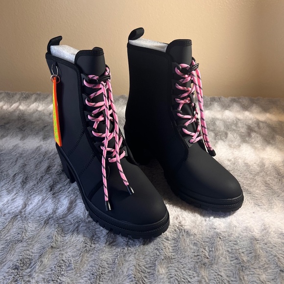 Women's Boot Cape Robbin Starlet Lace-Up Heel Booties  Black Size 7 - Picture 8 of 12